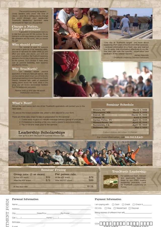 TrueNorth Seminar Brochure, Inside